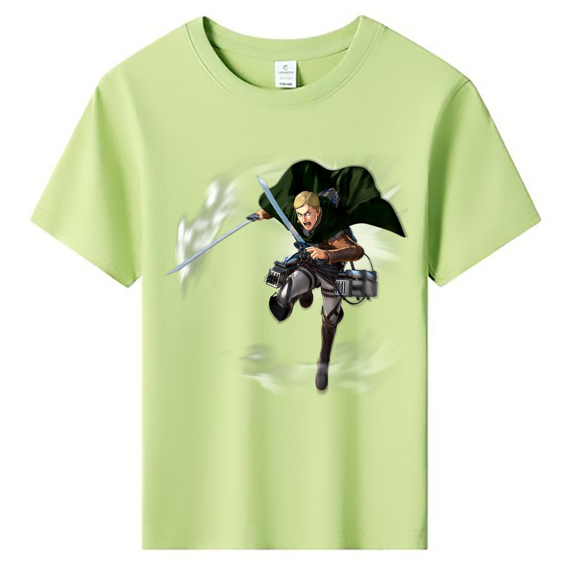 （画像用） 進撃の巨人 エルヴィン・スミス Attack on Titan Erwin Smith 綿100％キッズTシャツ（フロントプリント）